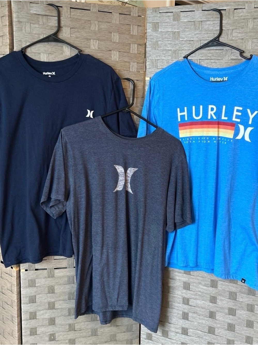 Hurley Trio Tee Pack - Bright Blue, Navy, Charcoal